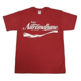 Shirt Cotton Enjoy Nitromethane Things go Faster With Nitro Red Men 