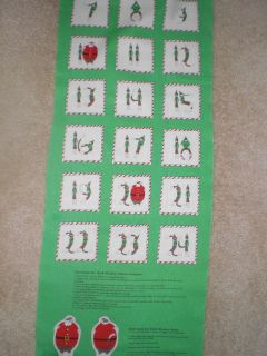   Moda  Santas Little Helpers  Advent Calendar, Sock Monkey Dates Green