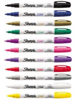 Sharpie Paint Marker FINE Tip Pens OIL BASED. Most surfaces Indoor 