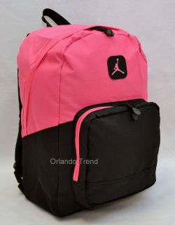 New Nike Air Jordan Jumpman Backpack Black Pink School Book Bag 