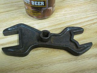  ANTIQUE TOOL OPEN END WRENCH OLD plow FARM EQUIPMENT implement