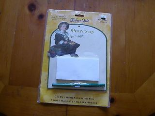 PEARS SOAP ADVERTISEING VTG METAL SIGN MAGNETIC PAD & PEN NEW MADE 