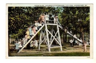 1920s VIVIAN SLIDE CHILDRENS PLAYGROUNDS CITY PARK HAGERSTOWN MD 