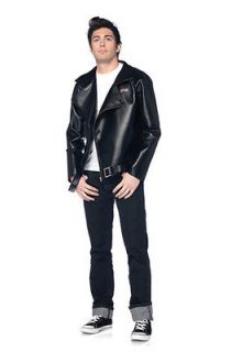 Mens Faux Leather T Birds Jacket Adult Costume   X Large
