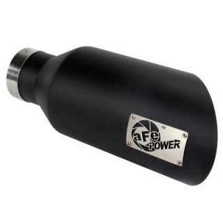 aFe Power MachForce XP SS304 Black Exhaust Tip 4In x 7Out x 18 inch L 