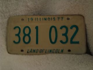 1977 Illinois License Plate YOM Old Muscle Car Tag Vintage Antique 