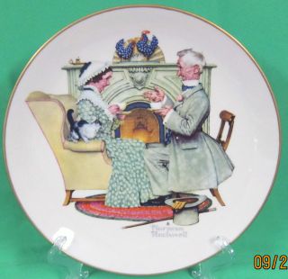 Norman Rockwell Plate by Gorham   Winter Gailiy Sharing Vintage Times 