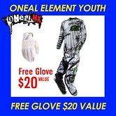 2013 ONEAL KIDS ELEMENT GRN TOXIC PANTS 5/6 JERSEY SMALL YOUTH ATV 