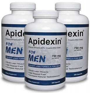 Apidexin For Men 3 Pack   Testosterone Booster   Build Muscle  Build 