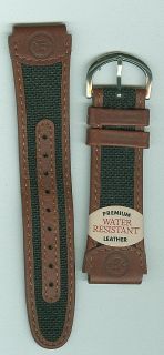   Expedition Black Nylon and Brown Leather Strap, lug 20mm, width 20mm