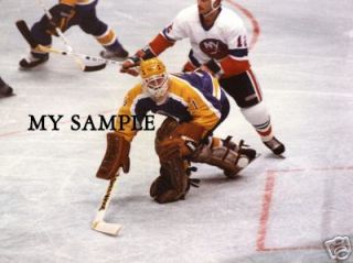 BOB JANECYK LA KINGS OLD NHL JERSEY PHOTO GOALIE MASK