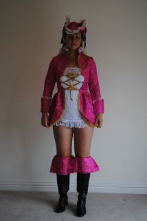 Pink Pirate Costume Complete dress,coat,hat​,boot tops