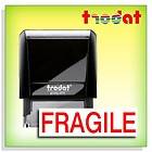 Red Office Stock Self Inking Rubber Stamp FRAGILE   TRODAT 4911 (Ideal 