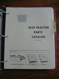 Oliver 1850 Tractor parts catalog Manual
