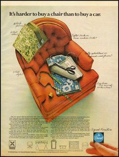   Vintage ad for Signed Furniture by Drexel/orange chair/ (102312