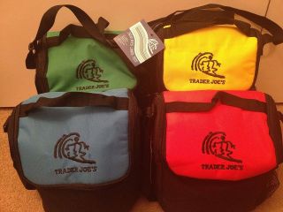 TRADER JOES INSULATED LUNCH TOTE BAG you choose color ECO 