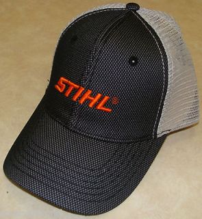 Mens Black & Gray Mesh Hat with Embroidered Stihl Logo   8401149