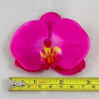 12 Artificial Wedding Silk Flower Satin Beauty Butterfly Orchid Heads