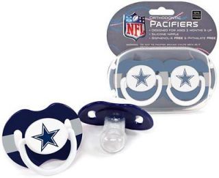 Dallas Cowboys Logo Baby Pacifier in Teams Colors (2 pack) NFL 