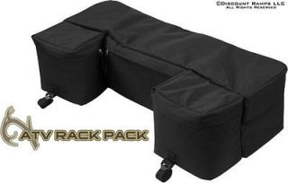 NEW BLACK ATV PACK LUGGAGE RACK BAG STORAGE GEAR BAGS (62101)