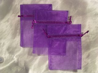 New 20Pcs Purple Organza Jewelry Packing Pouch Wedding Favor Gift Bags 