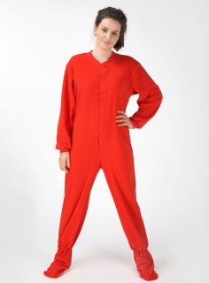   Red Snuggaroo Onesie PJs Footed Pyjamas All In One Fleece Pajamas
