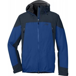 outdoor research motto ski jacket true blue eclipse mens one