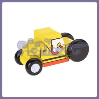   Woodcraft street road roller car toy Paint Kids Dollhouse Layout