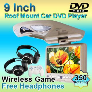 Car OVERHEAD LCD MONITOR FLIP DOWN DVD PLAYER NEW