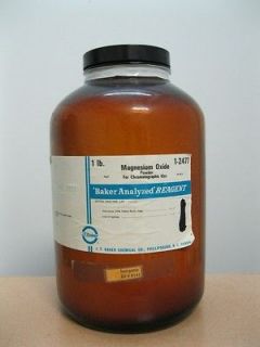 Magnesium oxide powder for chromatographi​c use 1 pound J.T. Baker 1 