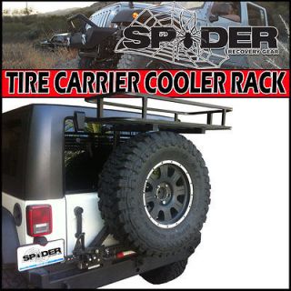 SPYDER TIRE CARRIER MOUNTED COOLER SAFARI RACK SYSTEM  FITS MOST 2X2 