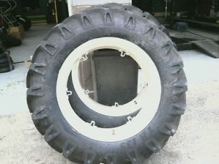 12.4x28 CASE 430 Tractor Tires w/ Wheels & (2) 500x15 3 rib w 