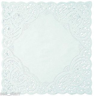 10 INCH SQUARE WHITE PAPER LACE DOILIES CRAFT ★CANADA★ lacy doily 