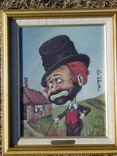 Red Skelton Painting Lithograph Oil on Canvas Signed COA Art 