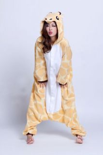 New Unisex Kigurumi Pajamas Adult Anime Cosplay Costume Onesie Giraffe 