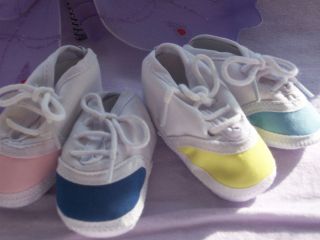   LOT 12 pr Baby Tennis Shoes CUTE Infant Soft Shoe 0 1 2 CHOOSE COLOR