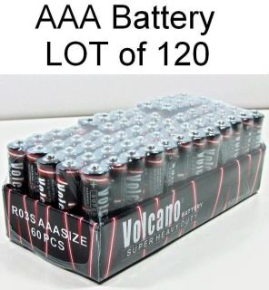   LOT of 120 NEW AAA BATTERIES 1.5V Super Heavy Duty Battery R03S