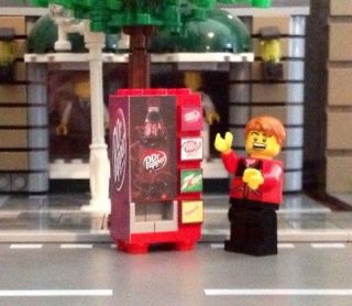 LEGO City Custom Town Train Dr Pepper Vending Machine made from LEGO(R 