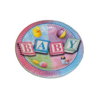 16 pack of Baby Shower Party 7 inch Paper Plates