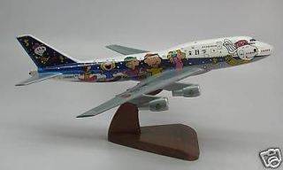747 400 All Nippon Airways Snoopy Airplane Wood Model