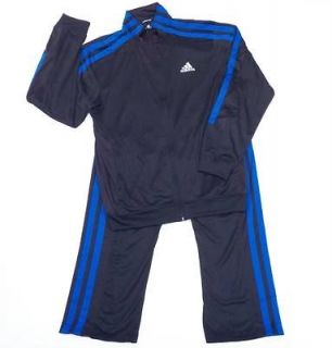 Adidas ClimaCool Basketball Track Jacket & Pants Set Black & Blue Mens 