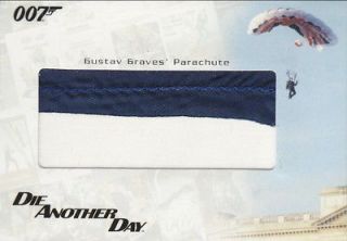 JAMES BOND IN MOTION DIE ANOTHER DAY GUSTAV GRAVES PARACHUTE RELIC 
