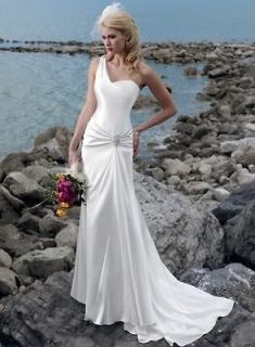   Chiffon White/Ivory Single aglet Wedding dress size6 8 10 12 14 16