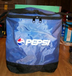 Pepsi Cola 12 Can Vinyl Cooler Carrier with Strap