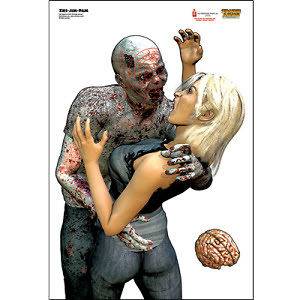 Large Paper Poster Zombie Shooting TARGETS  Great mix , set of 12 