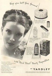 1942 Yardley Bond Street Perfume~Lipsti​ck~Complexion Milk Cosmetics 
