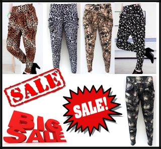 SALE ♥ Ladies Leopard Print Pattern Harem Pants Trousers 