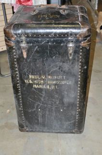 Vintage Steamer Trunk owned by US High Commissioner Paul V. McNutt