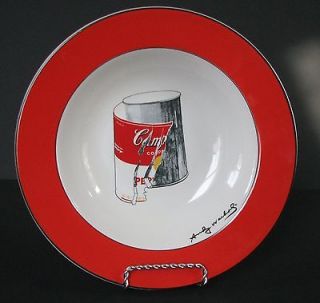 Andy Warhol Campbells Soup Salad Bowl Block Art Pop Artist Ceramic
