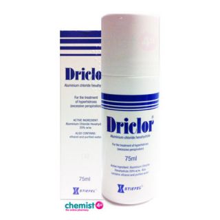 STOP SWEATING NOW DRICLOR ROLL ON non perfumed 75ml